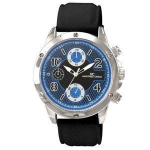 48mm Montres Carlo Classic Silicone Band Analog Quartz Dress Luxury Men's Watch